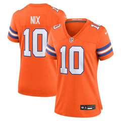 Bo Nix Denver Broncos Women's Mile High Collection 1977 Throwback Player Game Jersey Orange | Nike for Sale