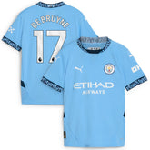 Kevin De Bruyne Manchester City Youth 2024/25 Home Replica Player Jersey Light Blue | Puma cheap