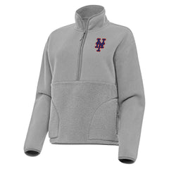 New York Mets Antigua Women's Figure Half-Zip Sweatshirt - MLB