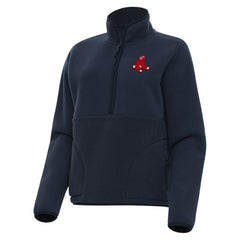 Boston Red Sox Antigua Women's Figure Half-Zip Sweatshirt - MLB