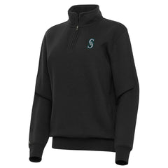 Seattle Mariners Antigua Women's Victory Quarter-Zip Sweatshirt - MLB