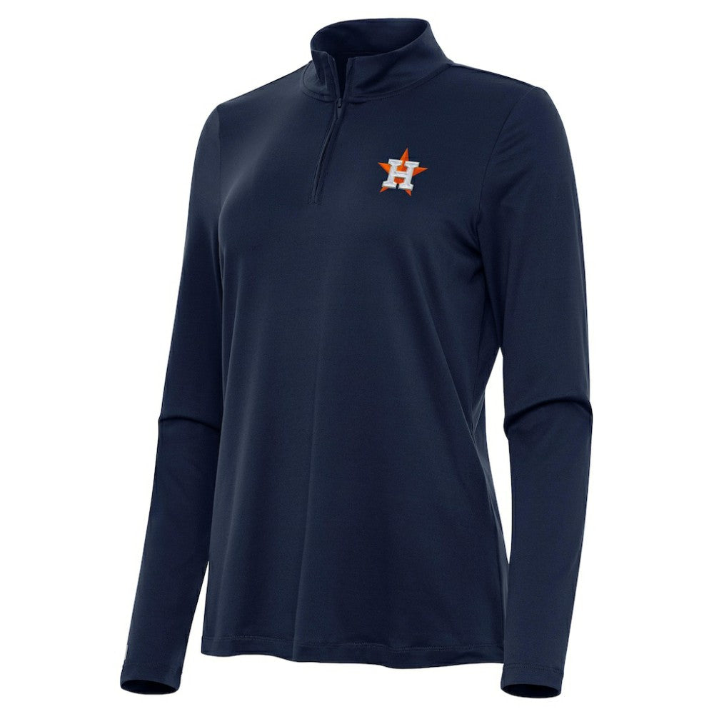 Houston Astros Antigua Women's Reprocess Quarter-Zip Top - Navy Tops - MLB