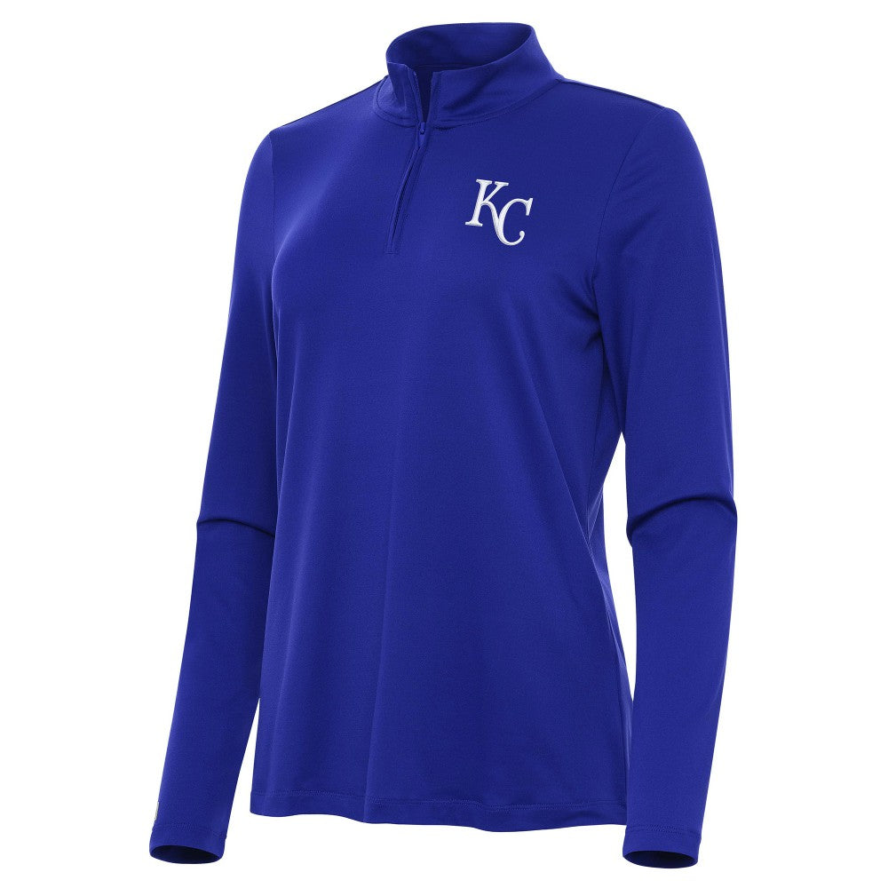 Kansas City Royals Antigua Women's Reprocess Quarter-Zip Top - Royal Tops - MLB