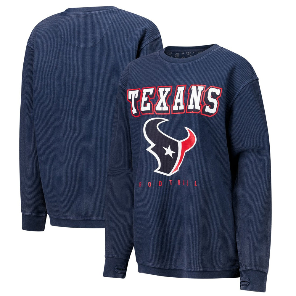 Houston Texans G-III 4Her by Carl Banks Women's Comfy Cord Pullover Sweatshirt Navy | NFL