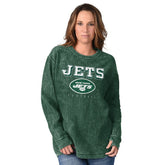 New York Jets G-III 4Her by Carl Banks Women's Comfy Cord Pullover Sweatshirt Green | NFL