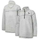 Houston Texans G-III 4Her by Carl Banks Women's Sherpa Quarter-Zip Jacket Gray | NFL