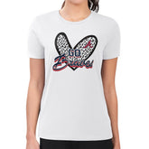 Atlanta Braves G-III 4Her by Carl Banks Women's Super-Slim Fit Lightweight Leopard Heart T-Shirt - MLB
