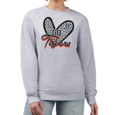 Detroit Tigers G-III 4Her by Carl Banks Women's Leopard Heart Pullover Sweatshirt - MLB
