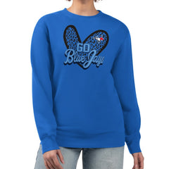 Toronto Blue Jays G-III 4Her by Carl Banks Women's Leopard Heart Pullover Sweatshirt - MLB