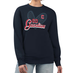 Cleveland Guardians G-III 4Her by Carl Banks Women's Leopard Heart Pullover Sweatshirt - MLB