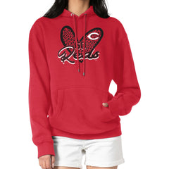 Cincinnati Reds G-III 4Her by Carl Banks Women's Leopard Heart Pullover Hoodie - MLB