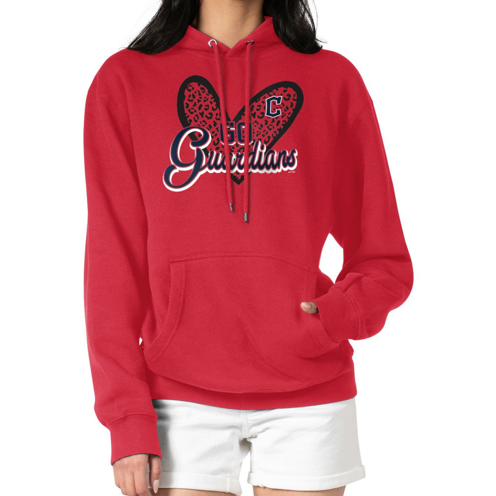 Cleveland Guardians G-III 4Her by Carl Banks Women's Leopard Heart Pullover Hoodie - MLB