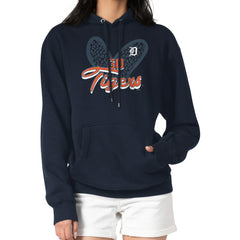 Detroit Tigers G-III 4Her by Carl Banks Women's Leopard Heart Pullover Hoodie - MLB