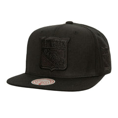 New York Rangers Mitchell & Ness Soul Strike Pearl Tonal Snapback Hat - Black - NHL