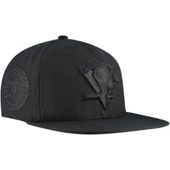 Pittsburgh Penguins Mitchell & Ness Soul Strike Pearl Tonal Snapback Hat - Black - NHL