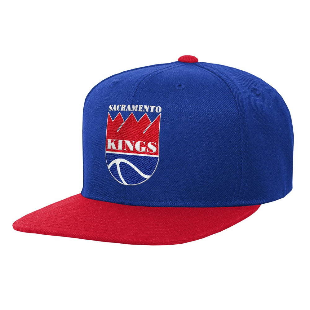 Sacramento Kings Youth Team Logo Two-Tone Flatbrim Snapback Hat Blue/Red - NBA