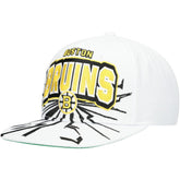 Boston Bruins Mitchell & Ness Youth After Shock Snapback Hat - White - NHL