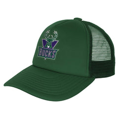 Milwaukee Bucks Youth Core Evergreen Trucker Adjustable Hat Hunter Green - NBA