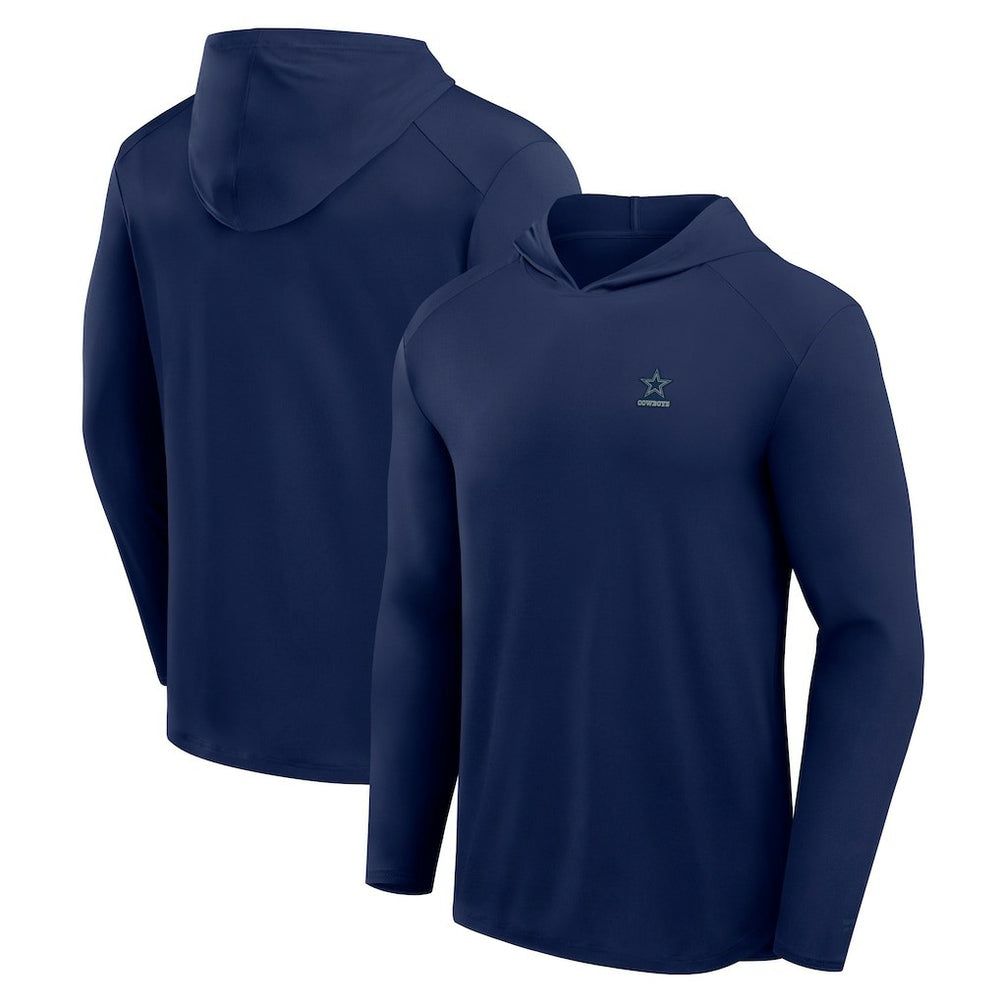 Dallas Cowboys Front Office Power Mono Long Sleeve Hoodie T-Shirt Navy | Fanatics