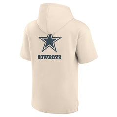 Dallas Cowboys Elements Future Ground Lettering Short Sleeve Pullover Hoodie Cream | Fanatics