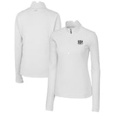 Cincinnati Bengals Cutter & Buck Women's Traverse Stretch DryTec Quarter-Zip Top White | NFL