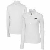 Buffalo Bills Cutter & Buck Women's Traverse Stretch DryTec Quarter-Zip Top White | NFL
