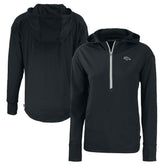 Denver Broncos Cutter & Buck Women's Daybreak Eco Recycled Half-Zip Hoodie Black | NFL