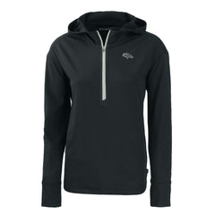 Denver Broncos Cutter & Buck Women's Daybreak Eco Recycled Half-Zip Hoodie Black | NFL
