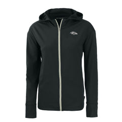 Baltimore Ravens Cutter & Buck Women's Daybreak Eco Recycled Full-Zip Hoodie Black | NFL