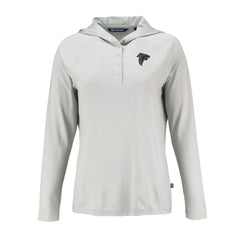 Atlanta Falcons Cutter & Buck Women's Coastline Epic Comfort Eco Recycled Long Sleeve Hoodie T-Shirt Gray | NFL