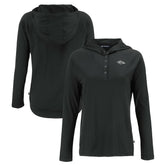 Baltimore Ravens Cutter & Buck Women's Coastline Epic Comfort Eco Recycled Long Sleeve Hoodie T-Shirt Black | NFL