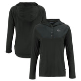 Denver Broncos Cutter & Buck Women's Coastline Epic Comfort Eco Recycled Long Sleeve Hoodie T-Shirt Black | NFL