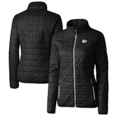 Kansas City Chiefs Cutter & Buck Women's Rainier PrimaLoft Eco Insulated Full-Zip Puffer Jacket Black | NFL