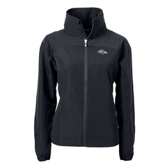 Baltimore Ravens Cutter & Buck Women's Charter Eco Recycled Full-Zip Hoodie Jacket Black | NFL