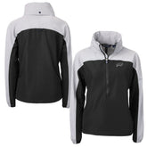 Buffalo Bills Cutter & Buck Women's Charter Eco Recycled Half-Zip Hoodie Anorak Jacket Black | NFL