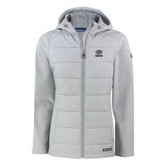 Green Bay Packers Cutter & Buck Women's Evoke Hybrid Eco Softshell Recycled Full-Zip Hoodie Jacket Gray | NFL