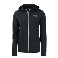 Seattle Seahawks Cutter & Buck Women's Daybreak Eco Recycled Full-Zip Hoodie Black | NFL