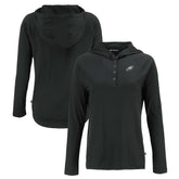 Philadelphia Eagles Cutter & Buck Women's Coastline Epic Comfort Eco Recycled Long Sleeve Hoodie T-Shirt Black | NFL