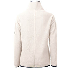 New England Patriots Cutter & Buck Women's Cascade Eco Sherpa Fleece Half-Zip Jacket Oatmeal | NFL