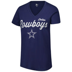 Dallas Cowboys G-III 4Her by Carl Banks Women's Post Season V-Neck T-Shirt Navy | NFL