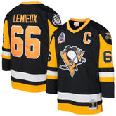 Mario Lemieux Pittsburgh Penguins Mitchell & Ness Youth 1991/92 Captain Patch Power Play Player Jersey - Black - NHL