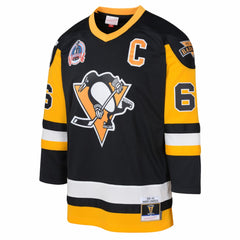 Mario Lemieux Pittsburgh Penguins Mitchell & Ness Youth 1991/92 Captain Patch Power Play Player Jersey - Black - NHL