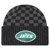 New York Jets New Era Checkered Cuffed Knit Hat Black | NFL