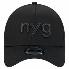 New York Giants New Era Domain 9FORTY A-Frame Trucker Adjustable Hat Black | NFL