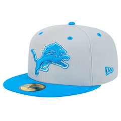 Detroit Lions New Era Flipside Two-Tone 59FIFTY Fitted Hat Gray/Blue | NFL