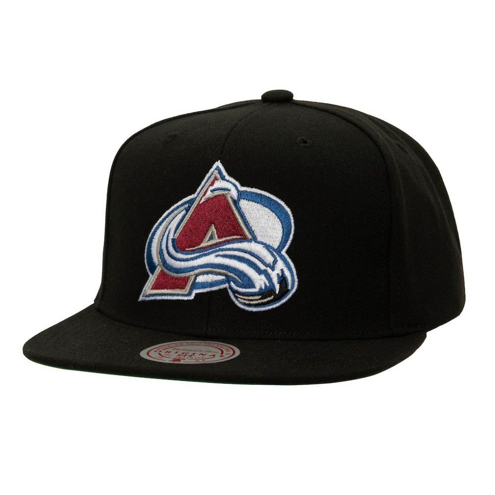 Colorado Avalanche Mitchell & Ness Core Top Spot Snapback Hat - Black - NHL