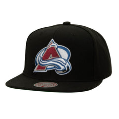 Colorado Avalanche Mitchell & Ness Core Top Spot Snapback Hat - Black - NHL
