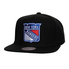 New York Rangers Mitchell & Ness Core Top Spot Snapback Hat - Black - NHL