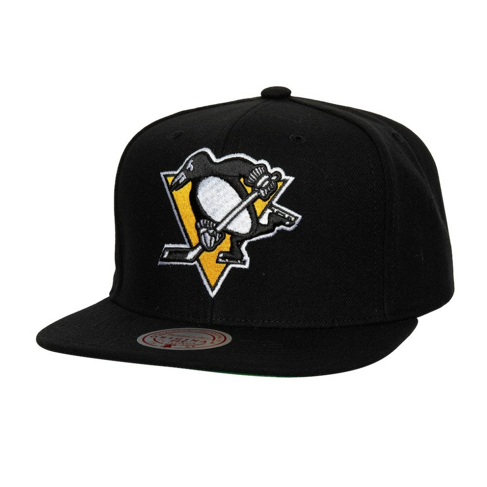 Pittsburgh Penguins Mitchell & Ness Core Top Spot Snapback Hat - Black - NHL