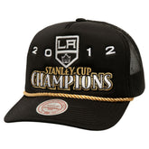 Los Angeles Kings Mitchell & Ness SOUL Collection Golden Stanley Cup Champions Trucker Adjustable Hat - Black - NHL